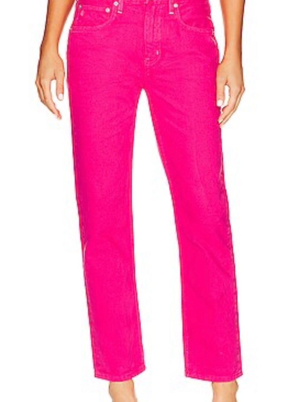Etica. Women’s Hot Pink Straight-Leg Jeans